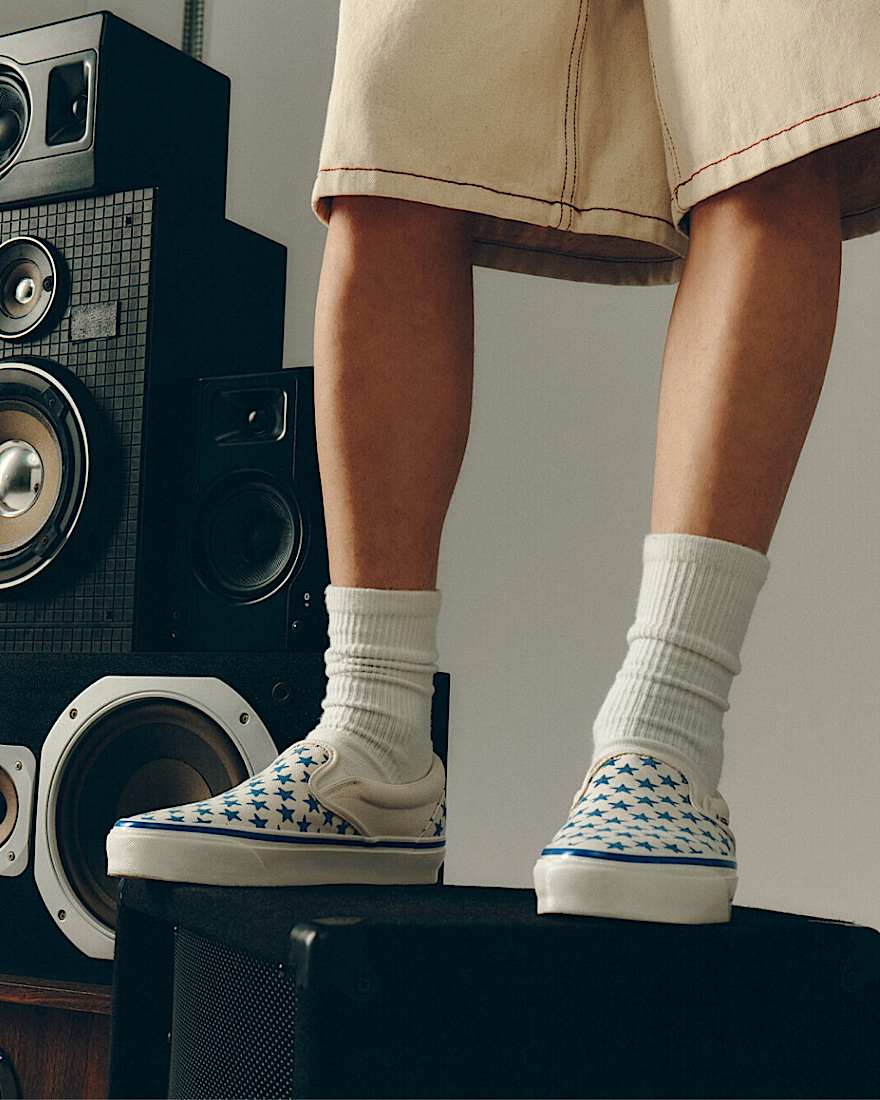 Premium Classic SlipOn Schuhe VANS Blau ALT1