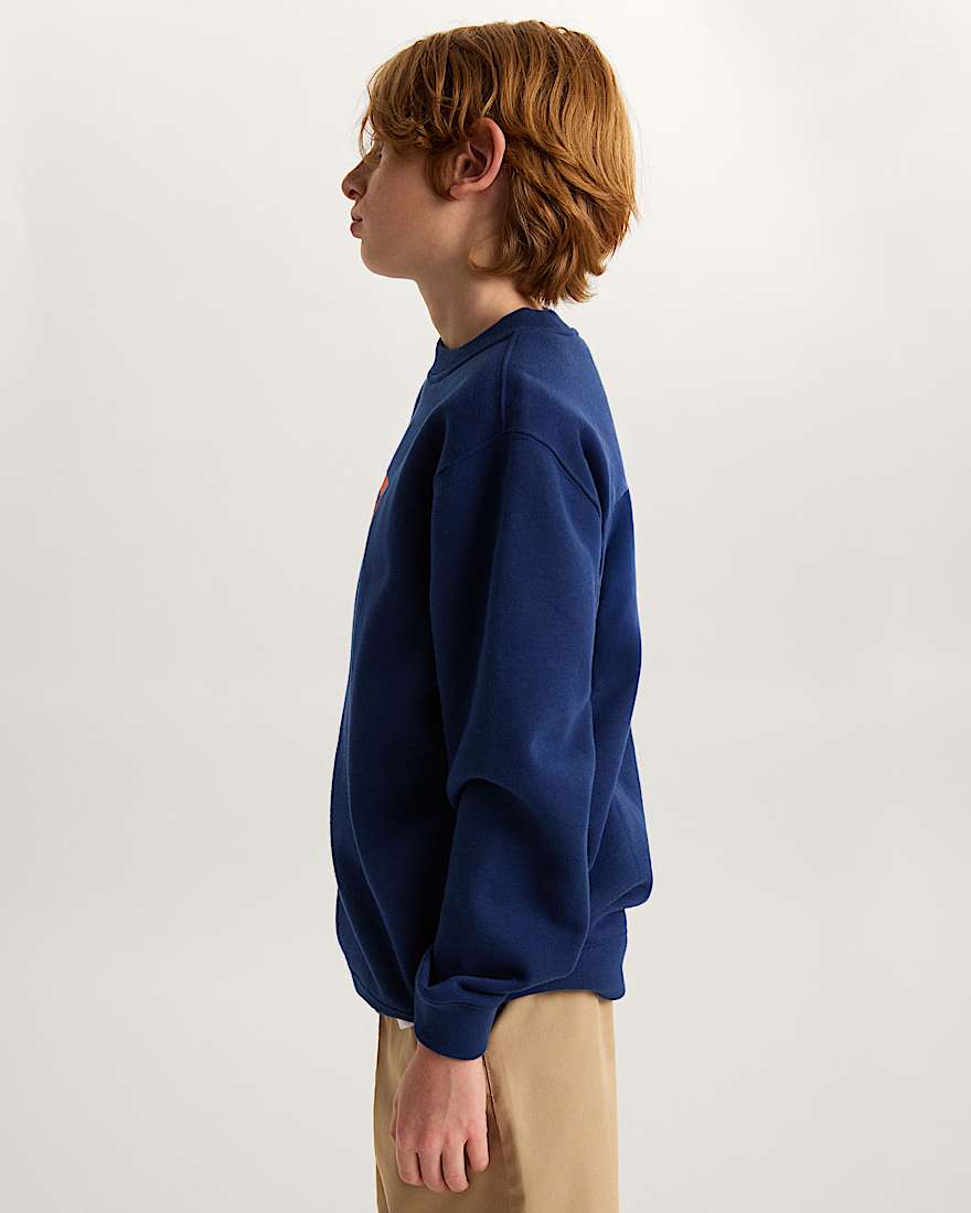 Kinder StretchSweatshirt mit Rundhalsausschnitt und Logo 814 Jahre VANS Blau ALT4