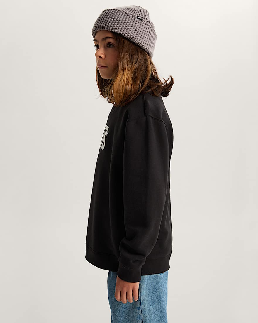 Kinder StretchSweatshirt mit Rundhalsausschnitt und Logo 814 Jahre VANS Schwarz ALT4
