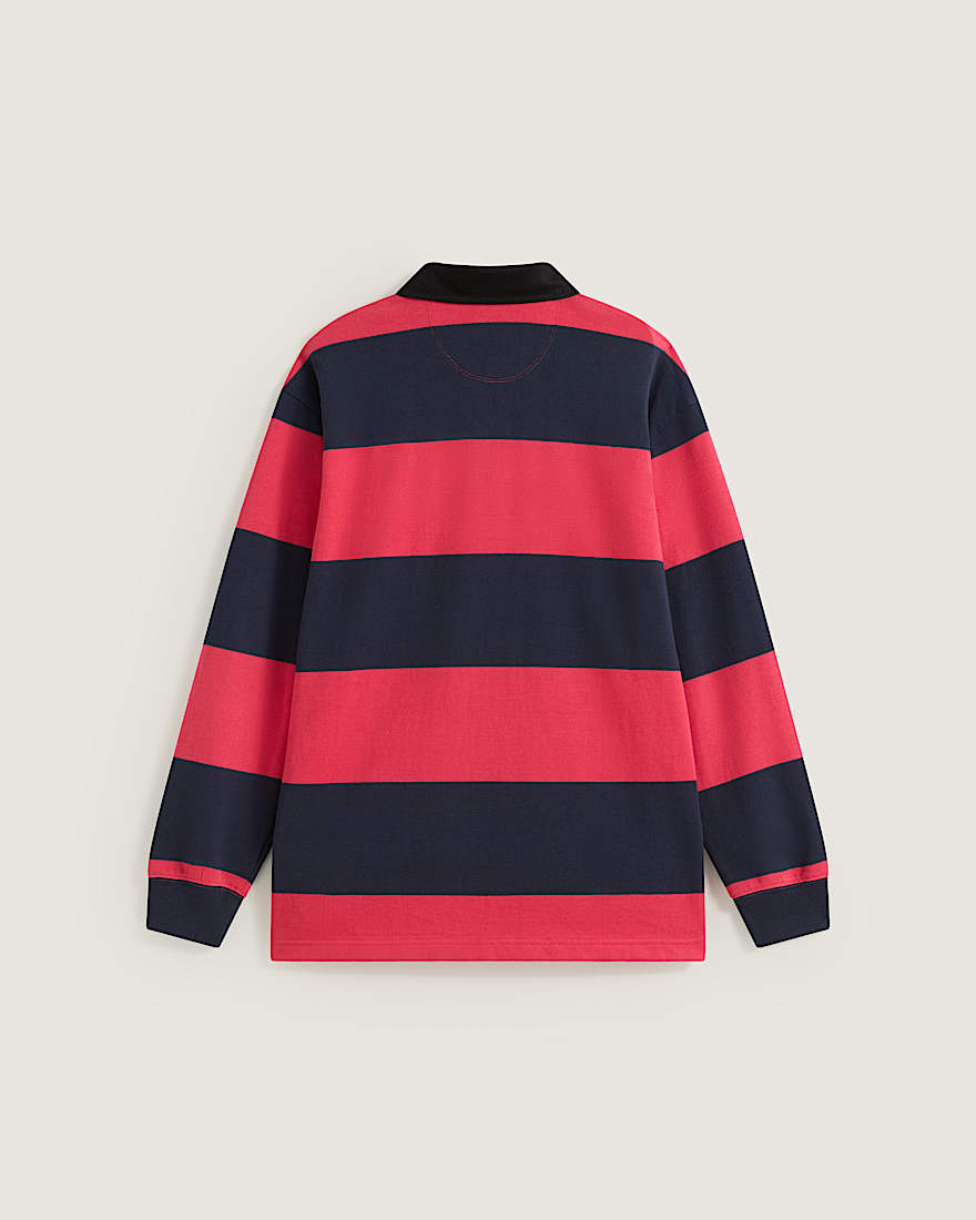 Ward Stripe Rugby Knit Polo VANS Rot ALT1