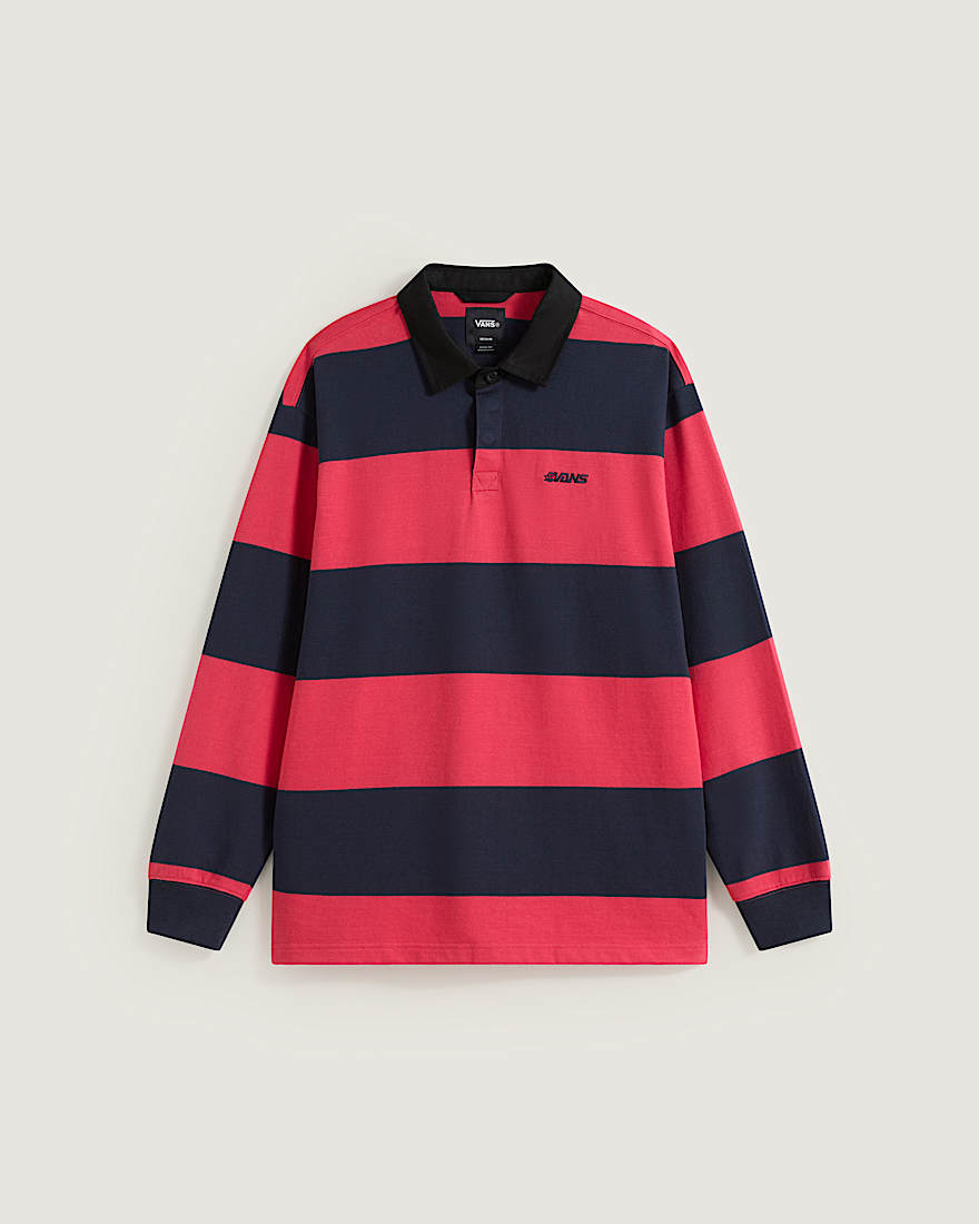 Ward Stripe Rugby Knit Polo VANS Rot HERO