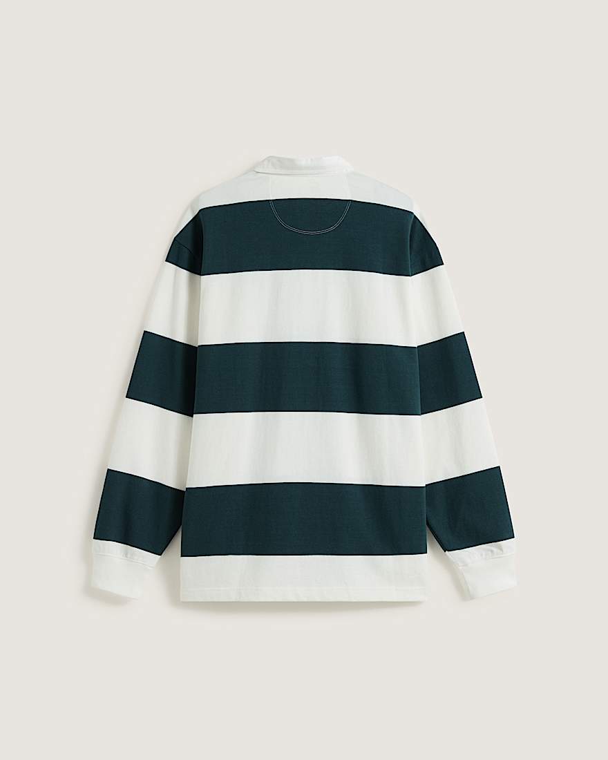 Ward Stripe Rugby Knit Polo VANS Grn ALT1
