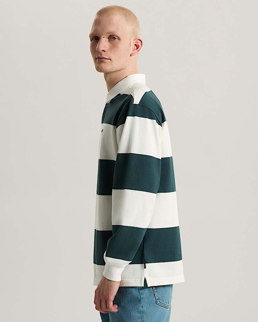 Ward Stripe Rugby Knit Polo VANS Grn ALT4