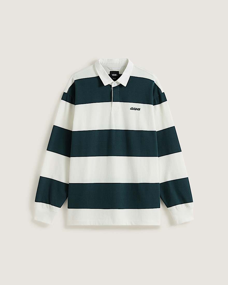 Ward Stripe Rugby Knit Polo VANS Grn HERO