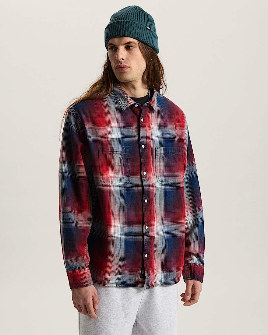 Indigo Plaid Langarmhemd VANS Rot ALT2