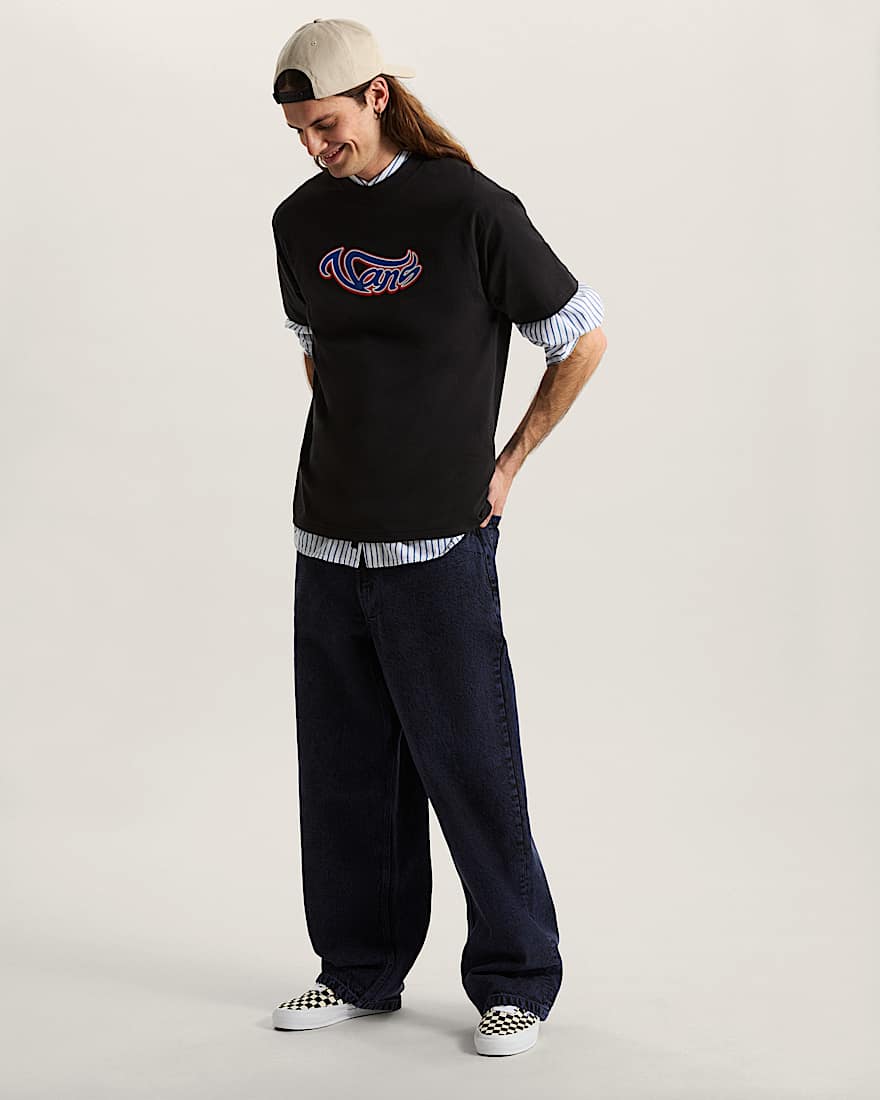 Wavy Script TShirt VANS Schwarz ALT4