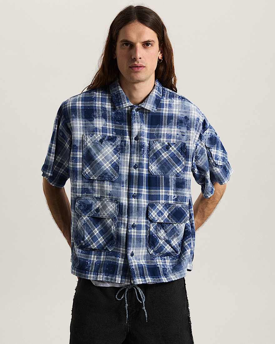 OTW x TDC Double Layered Shacket Deep Indigo VANS Blau ALT6