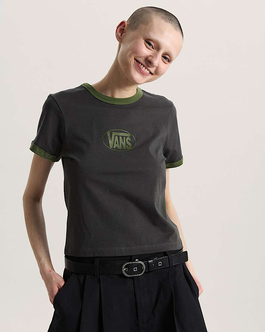 Circle V RingerTShirt VANS Schwarz ALT2