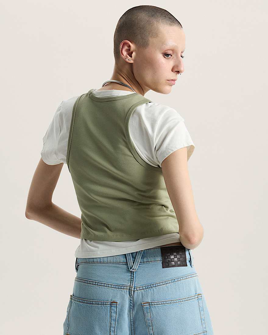 Y2K Star Tanktop VANS Beige ALT3