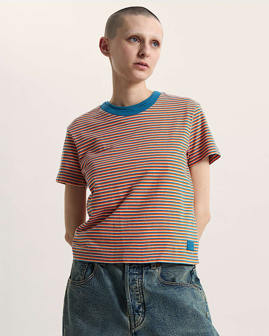 Salton Stripe TShirt  VANS Blau ALT2