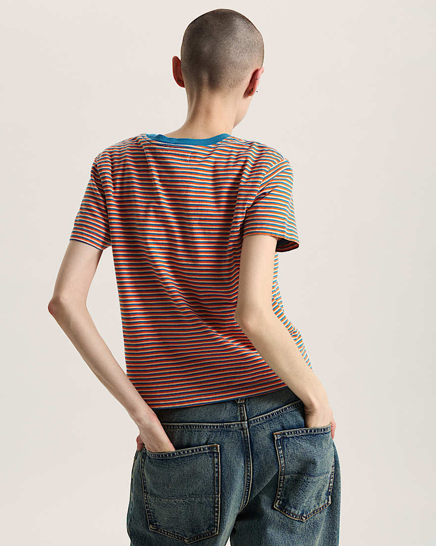 Salton Stripe TShirt  VANS Blau ALT3