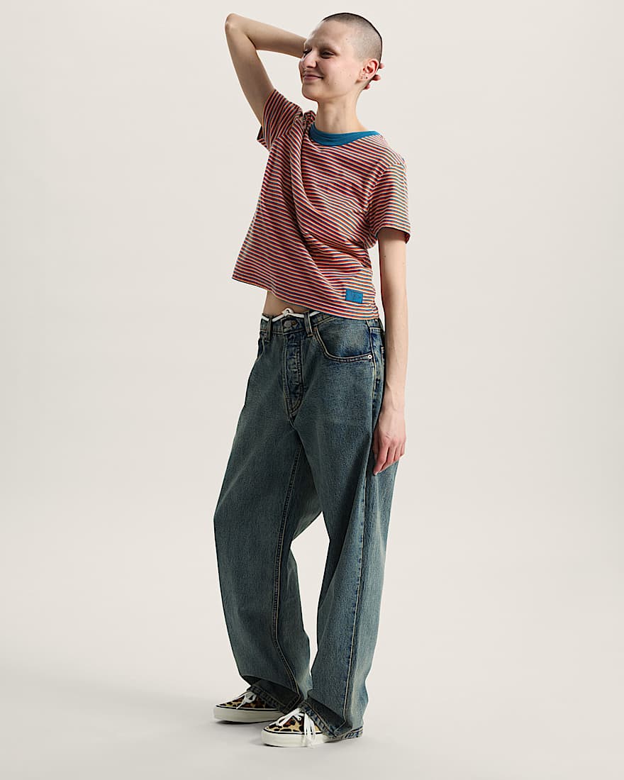 Salton Stripe TShirt  VANS Blau ALT4