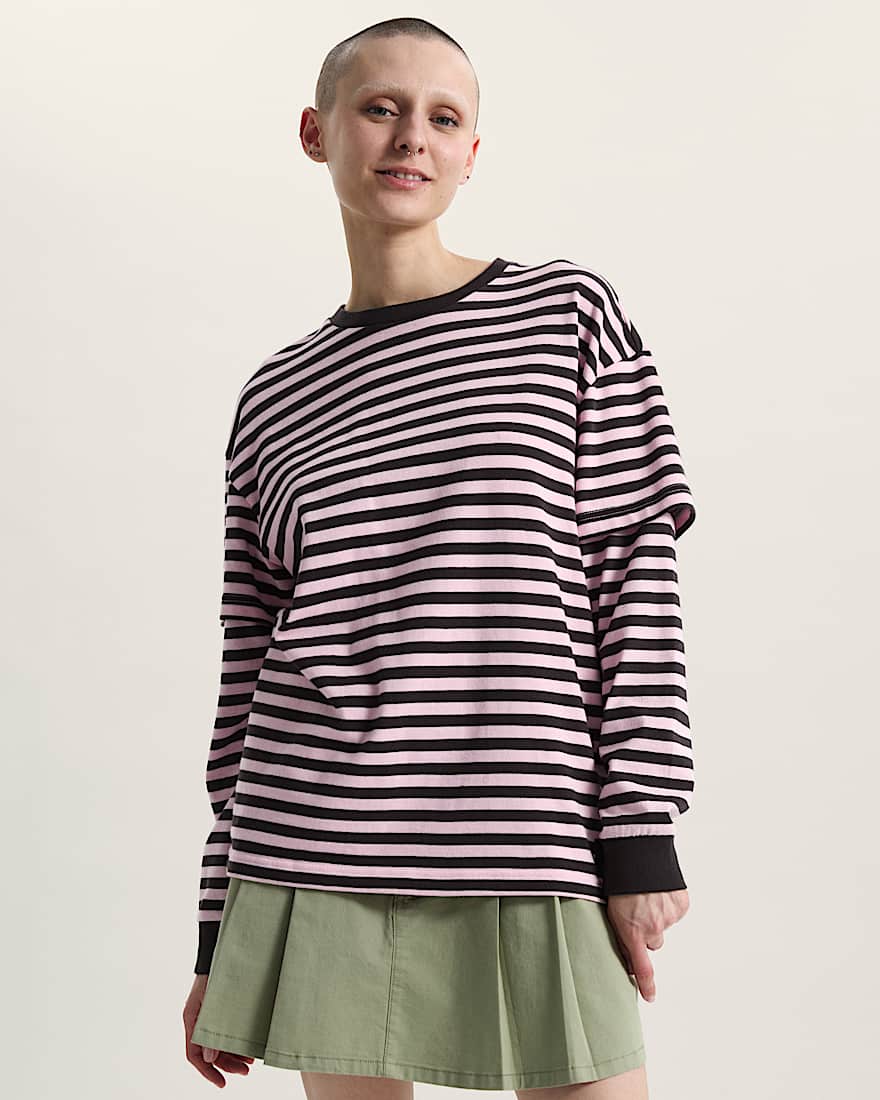 Twofer Lockeres LangarmTShirt VANS Rosa ALT2