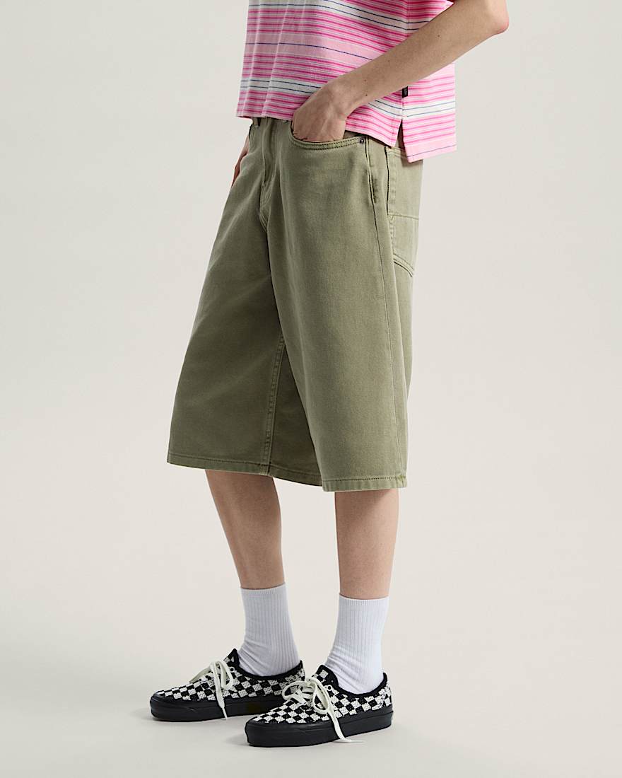Cinched Check5 BaggyShorts VANS Beige ALT4