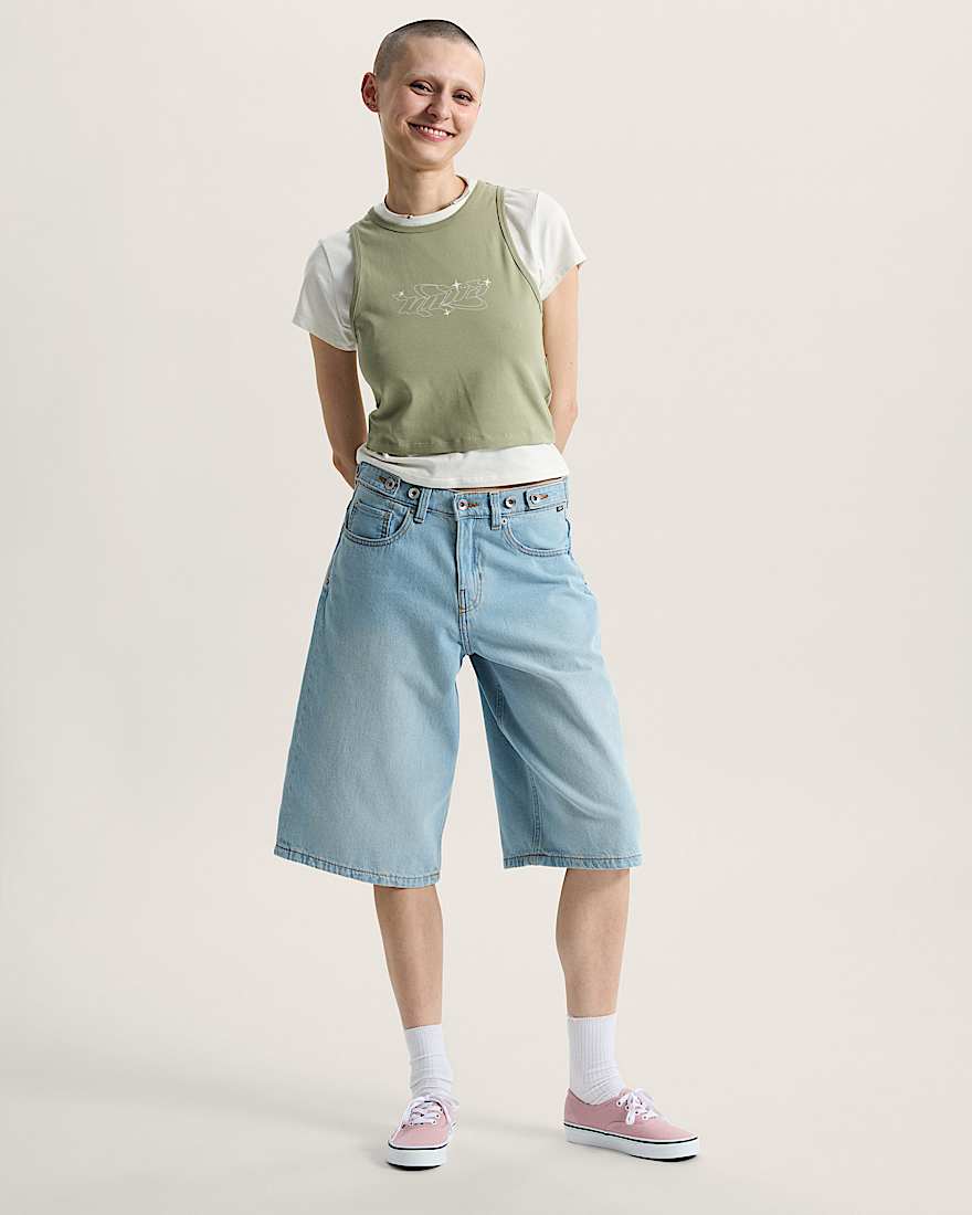 Cinched Check5 BaggyShorts VANS Blau ALT5