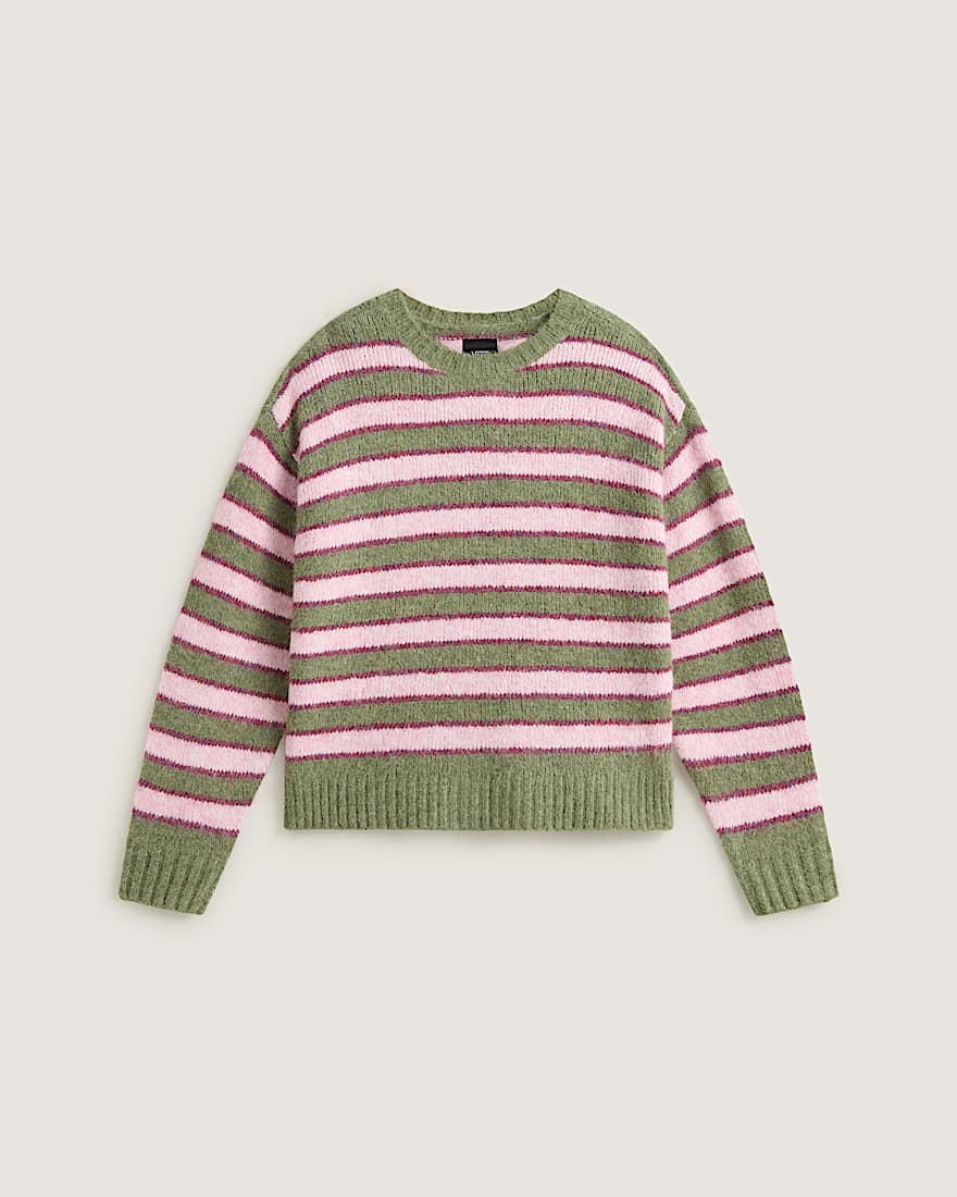 Rollins Stripe Sweater Green BalsamMystcMlbry VANS GrnViolett HERO