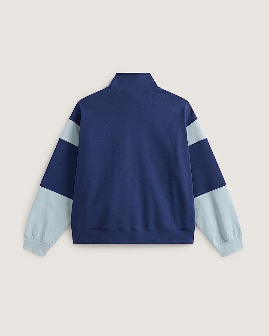 Retro Sport Mock Neck Full Zip True Navy VANS Blau ALT1