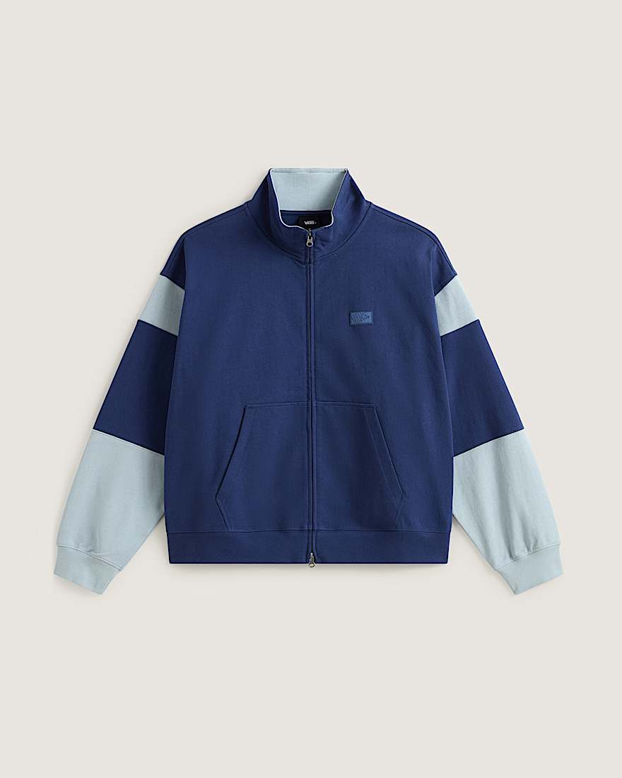 Retro Sport Mock Neck Full Zip True Navy VANS Blau HERO