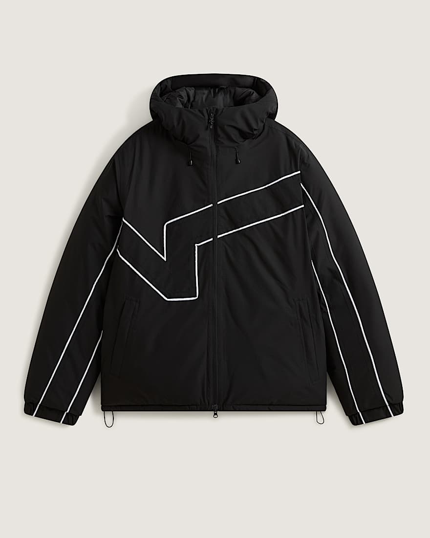 90s Big Block Hooded Puffer Jacke VANS Schwarz HERO