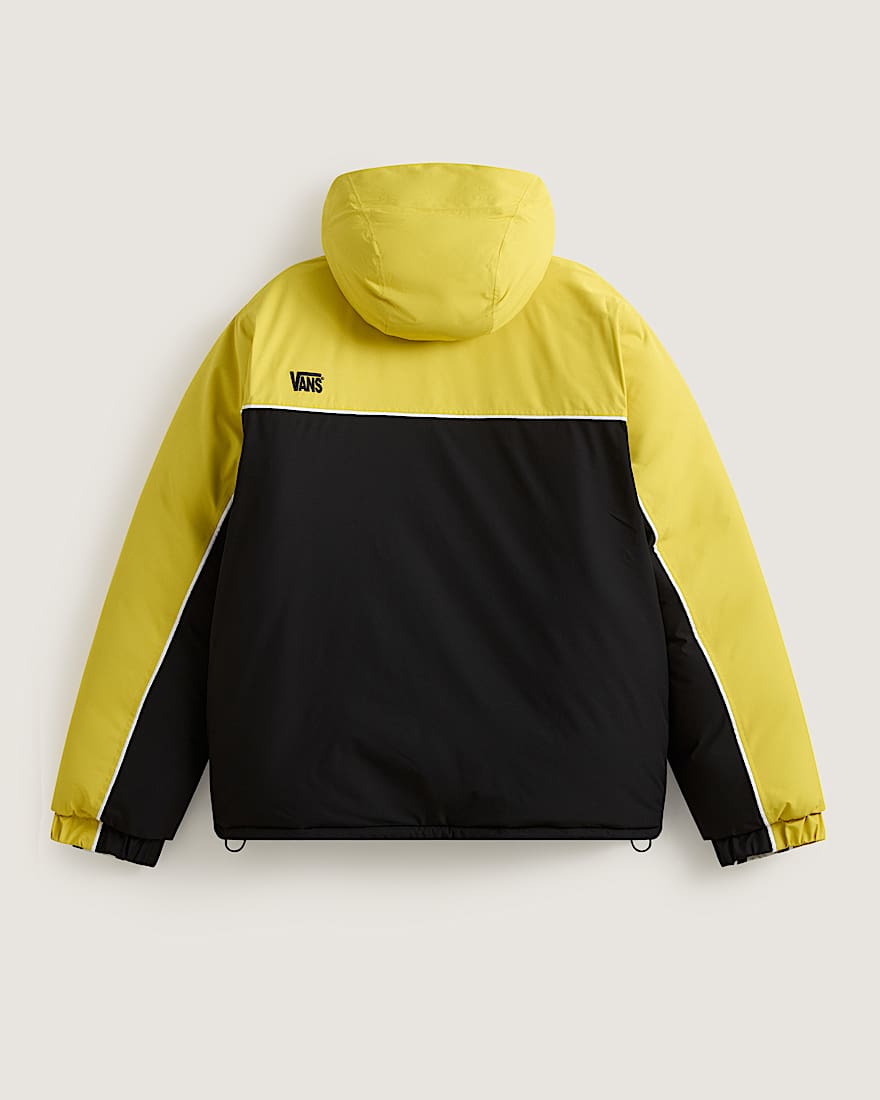 90s Big Block Hooded Puffer Jacke VANS Gelb ALT1
