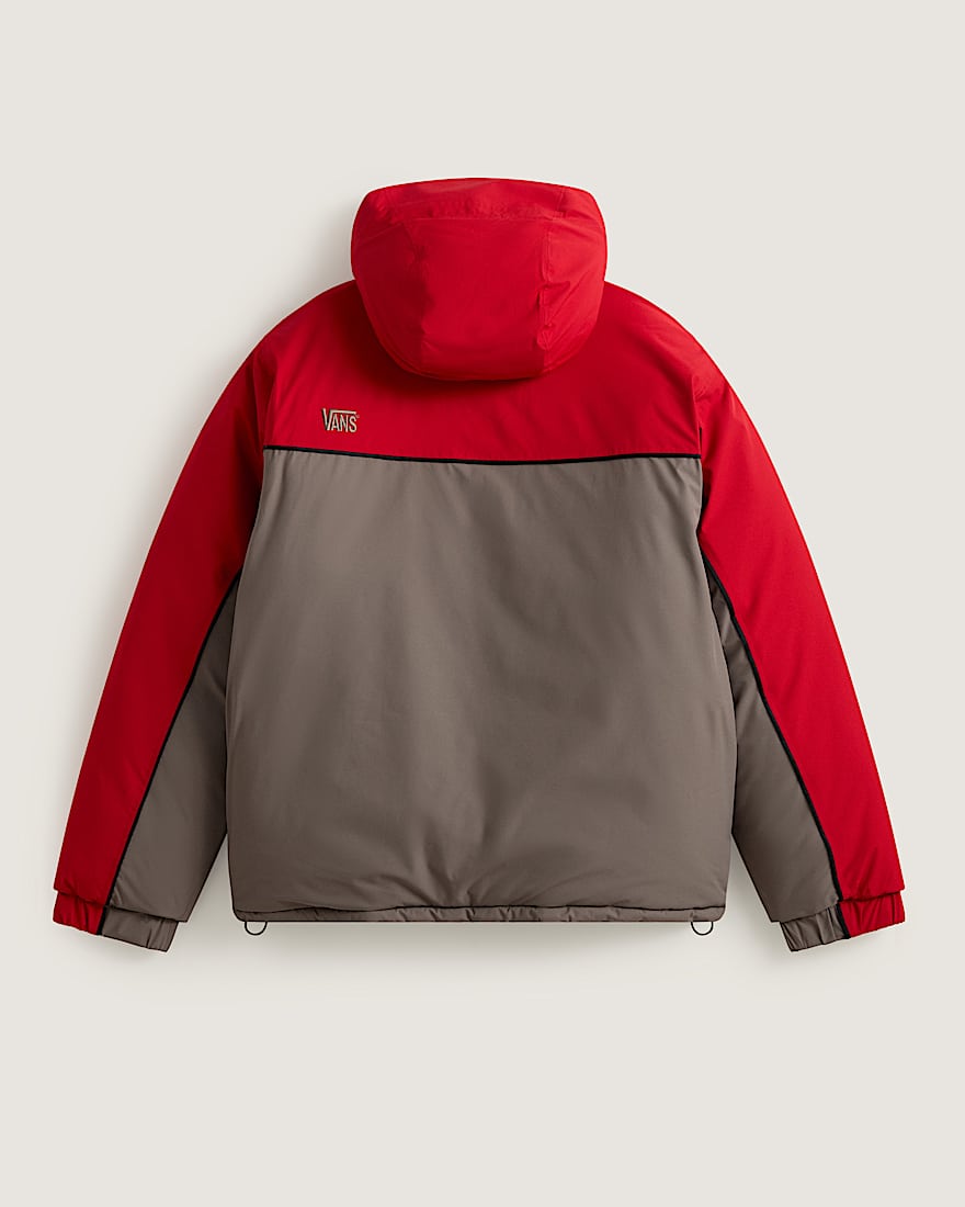 90s Big Block Hooded Puffer Jacke VANS Rot ALT1