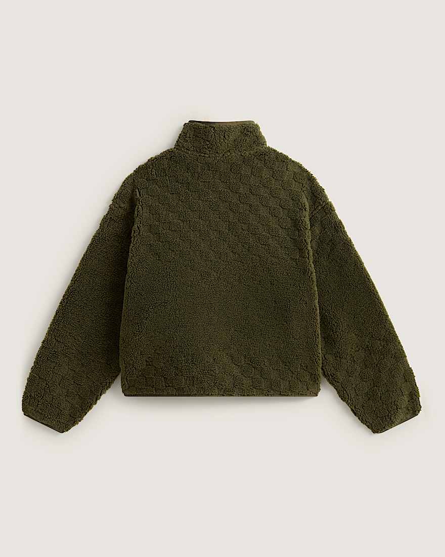 Queens High Pile Jacket Mossy Olive VANS Grn ALT1