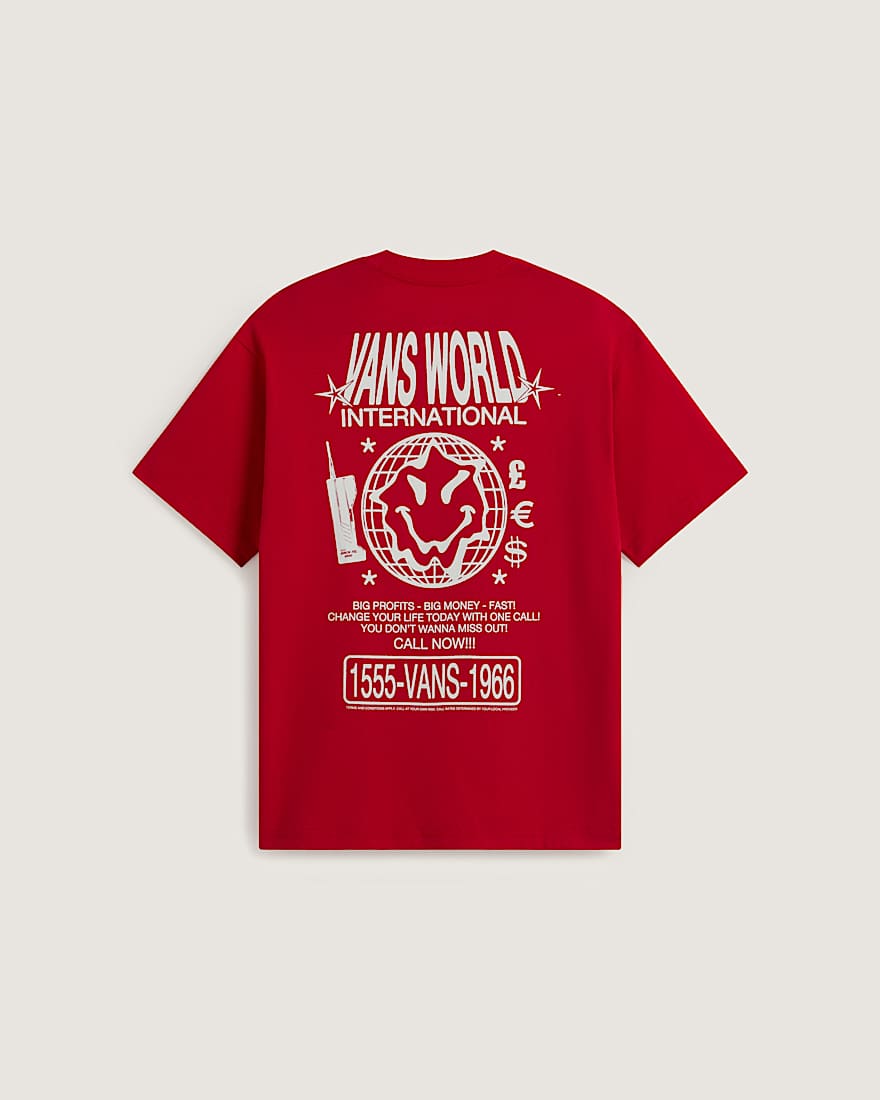 Vans World Intl SS Tee RACING RED VANS Rot ALT1