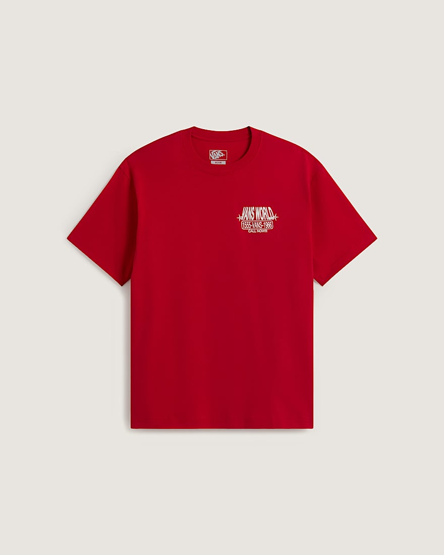 Vans World Intl SS Tee RACING RED VANS Rot HERO
