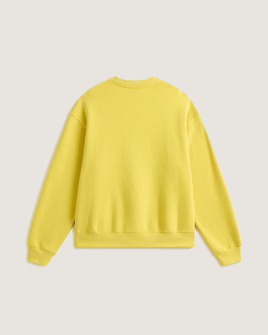 StretchSweatshirt mit Rundhalsausschnitt und Logo VANS Gelb ALT1
