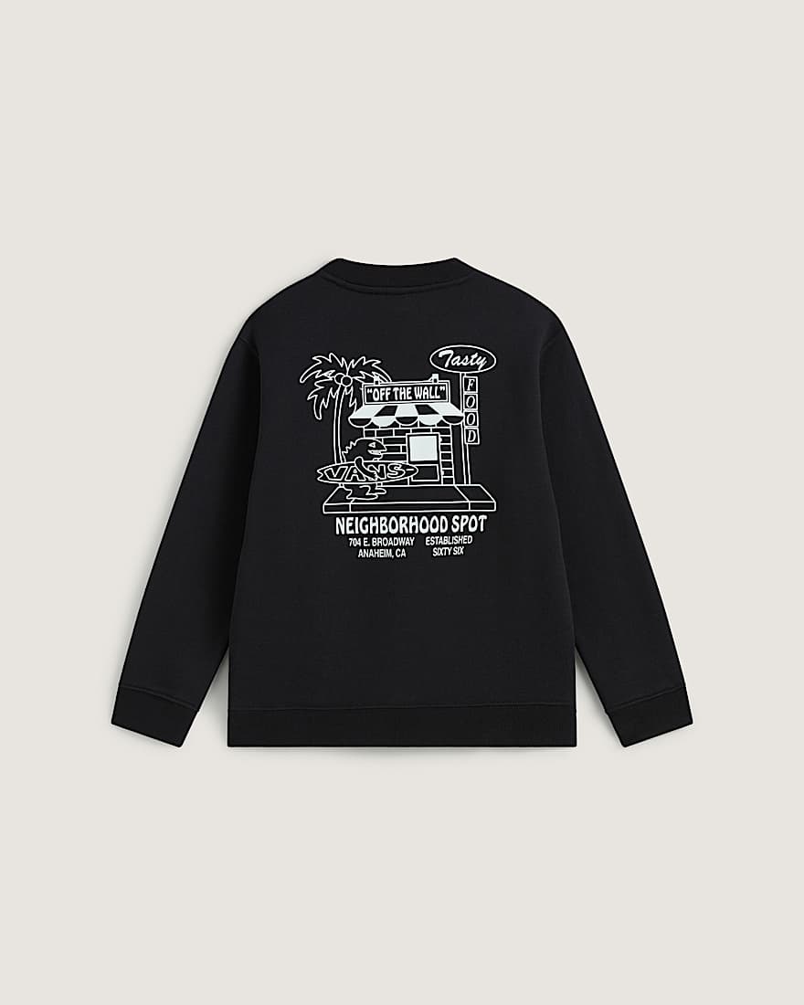 Kids Food Spot Crew Pullover 814 Jahre VANS Schwarz ALT1