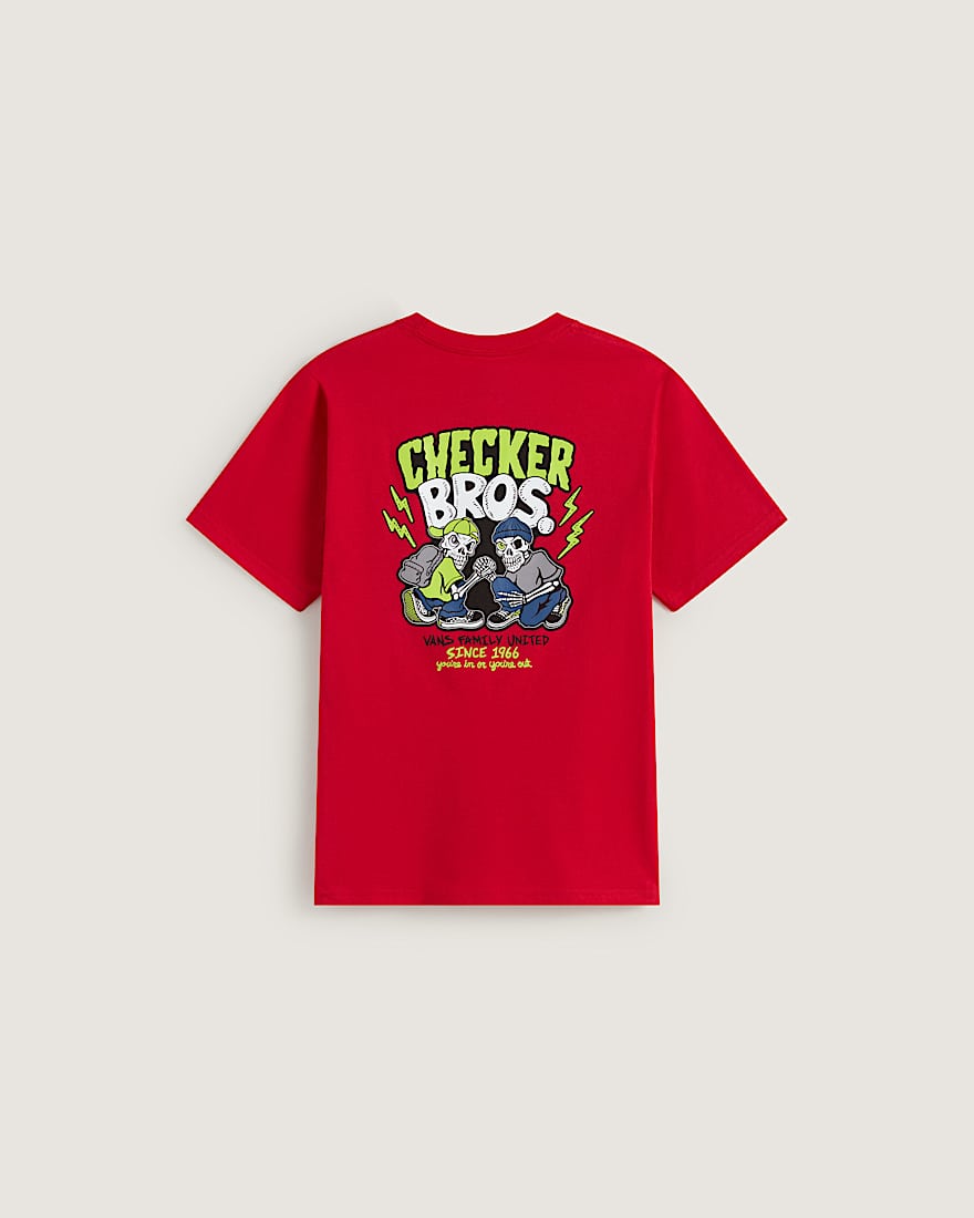 Kids Checker Bros TShirt 814 Jahre VANS Rot ALT1