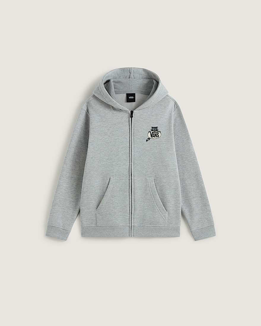 Dumpster Raccoon Hoodie mit Reiverschluss fr Kinder 814 Jahre VANS Grau HERO