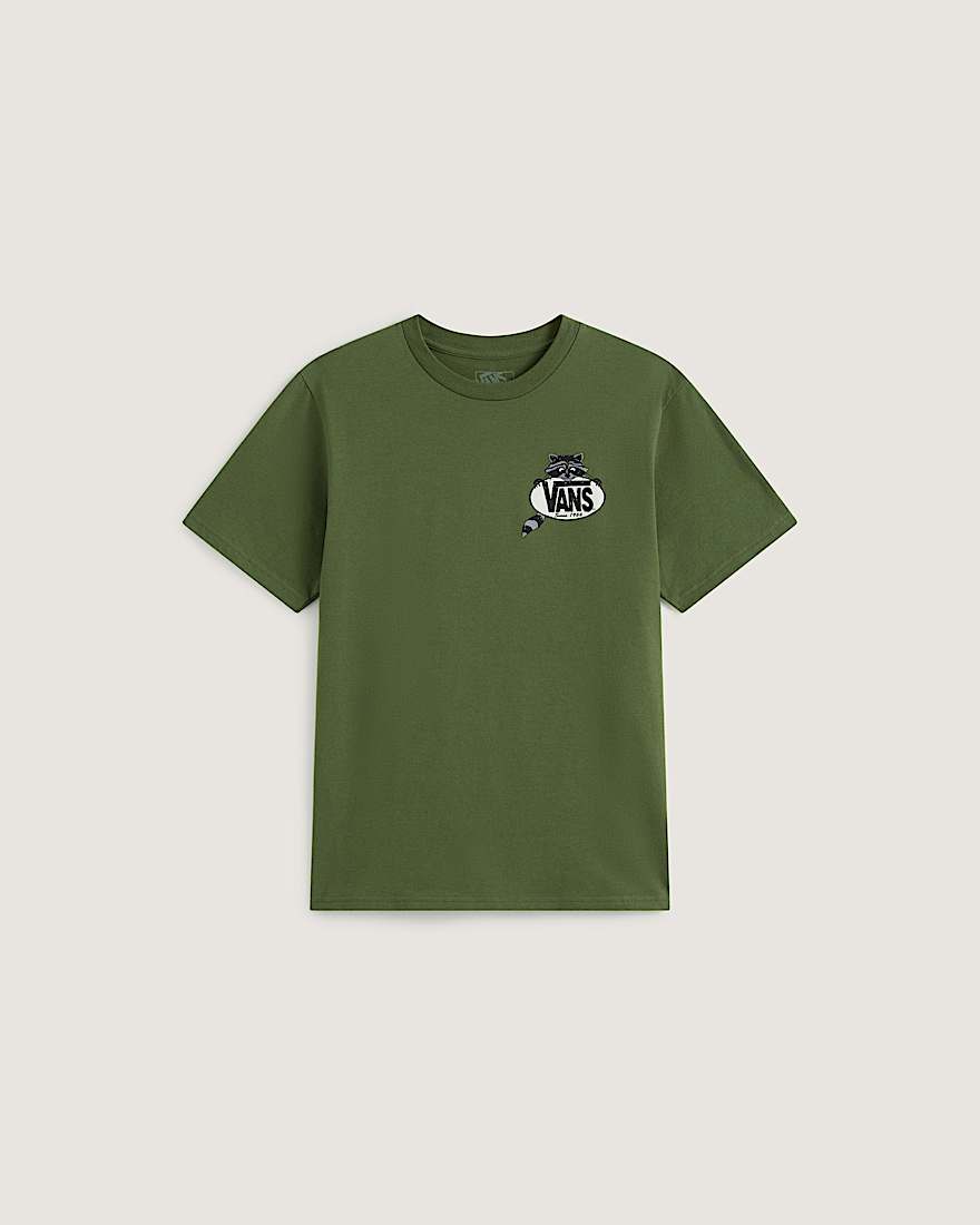 Dumpster Raccoon TShirt fr Kinder 814 Jahre VANS Grn HERO