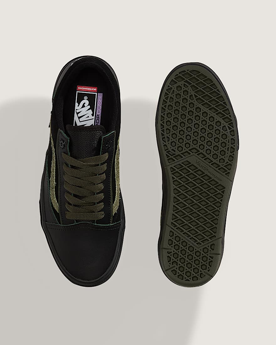 Skate Old Skool Wafflecup Schuhe VANS SchwarzGrn ALT2