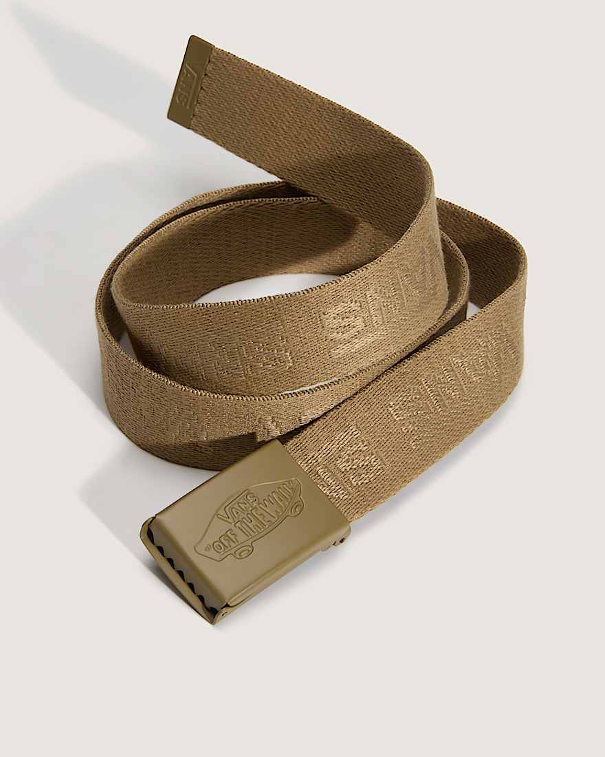 Drop V Web Belt Olive Brown VANS Beige ALT1