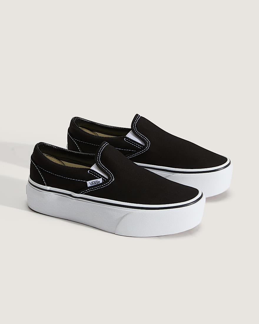 Classic SlipOn Platform Schuhe VANS Schwarz ALT1