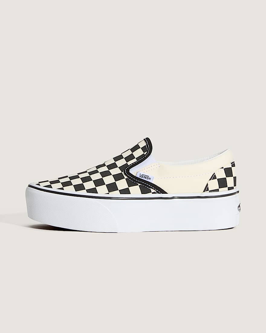 Classic SlipOn Platform Schuhe VANS SchwarzWei HERO