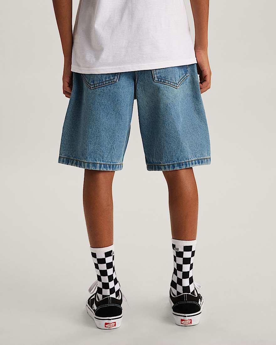 Kinder Check5 Baggy DenimShorts 814 Jahre VANS Blau ALT3