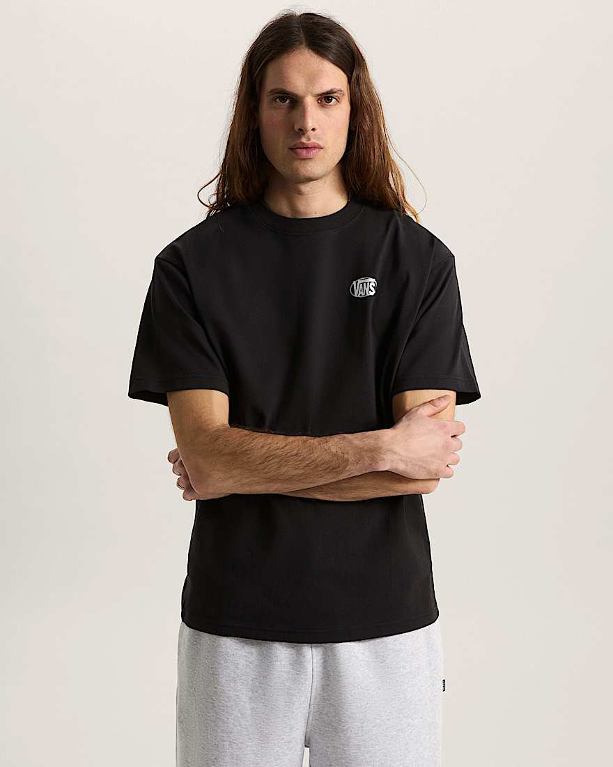 Oval Logo Loose SS Tee Black VANS Schwarz ALT2