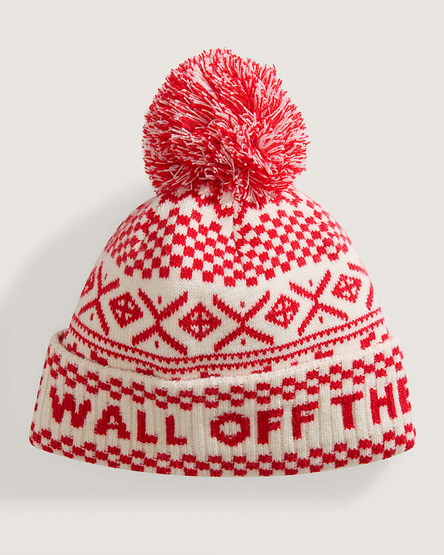 Ginger Fair Isle Beanie mit Bommel VANS Rot ALT1