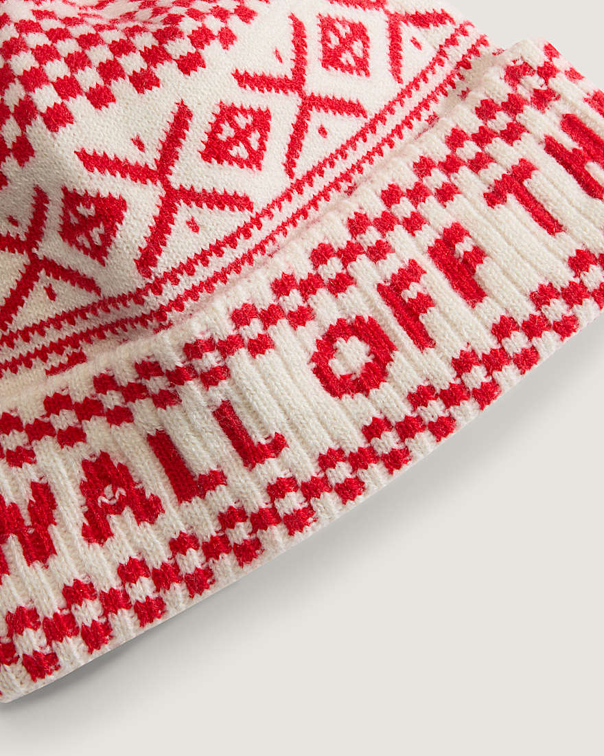 Ginger Fair Isle Beanie mit Bommel VANS Rot ALT2