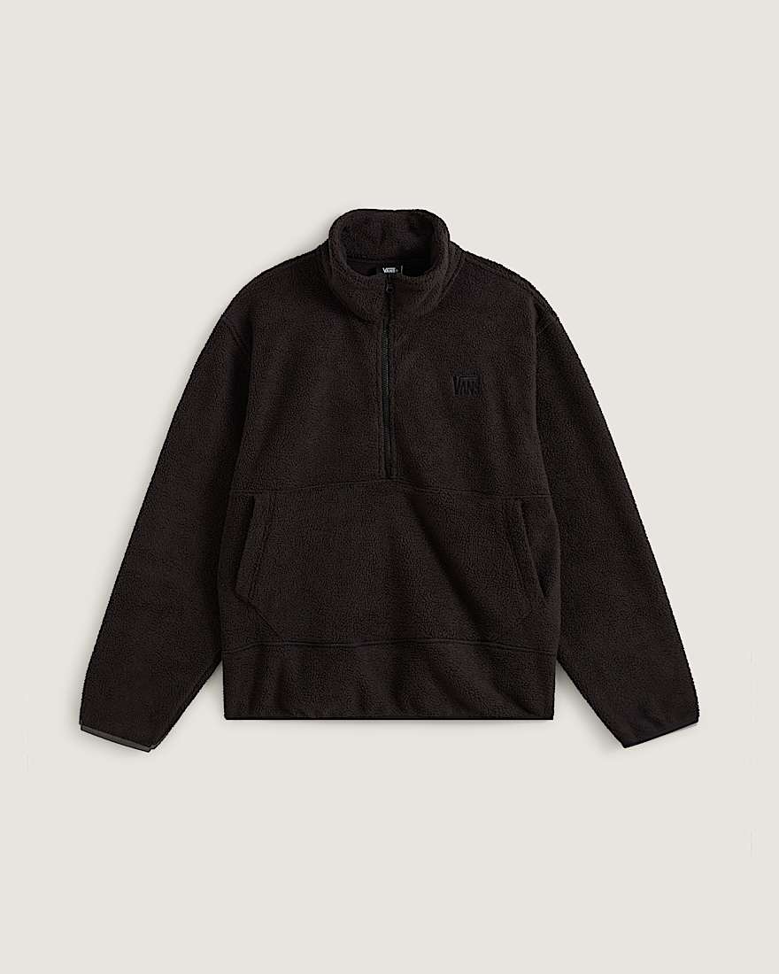 Sweatshirt aus hochflorigem Polarfleece mit halblangem Reiverschluss VANS Schwarz HERO