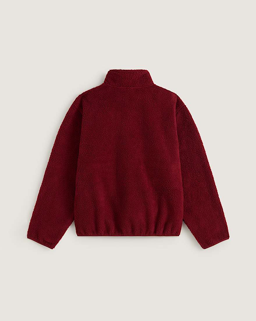 Sweatshirt aus hochflorigem Polarfleece mit halblangem Reiverschluss VANS Bordeaux ALT1