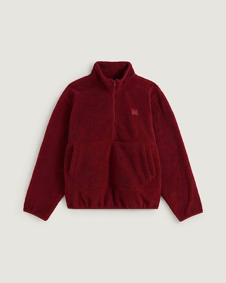 Sweatshirt aus hochflorigem Polarfleece mit halblangem Reiverschluss VANS Bordeaux HERO