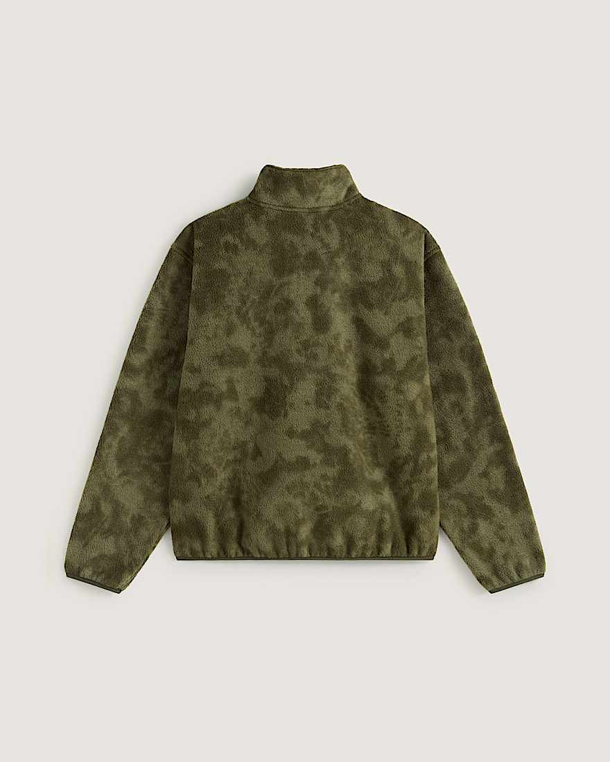 Sweatshirt aus hochflorigem Polarfleece mit halblangem Reiverschluss VANS Grn ALT1
