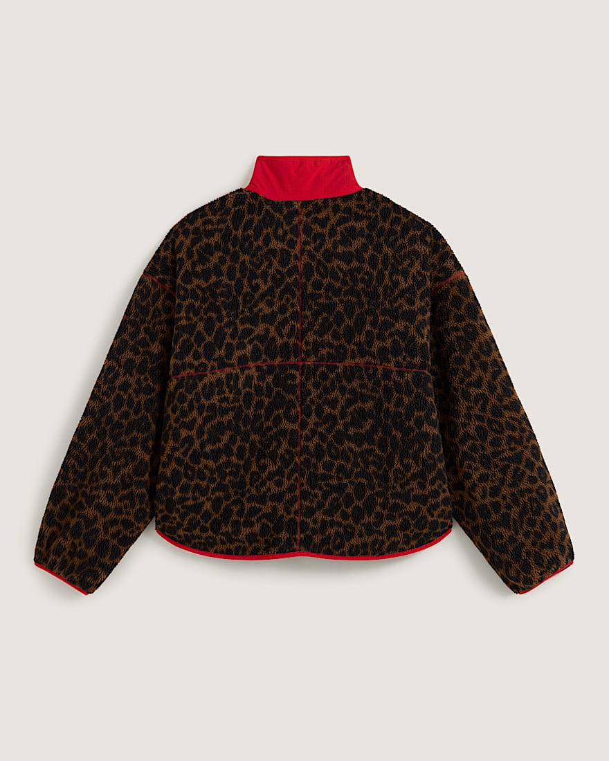 Jacke mit Print aus hochflorigem Fleece VANS Braun ALT1