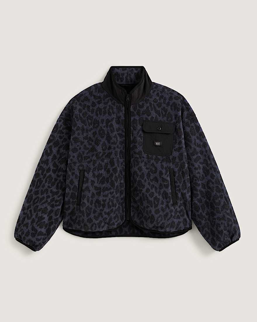 Jacke mit Print aus hochflorigem Fleece VANS Blau HERO