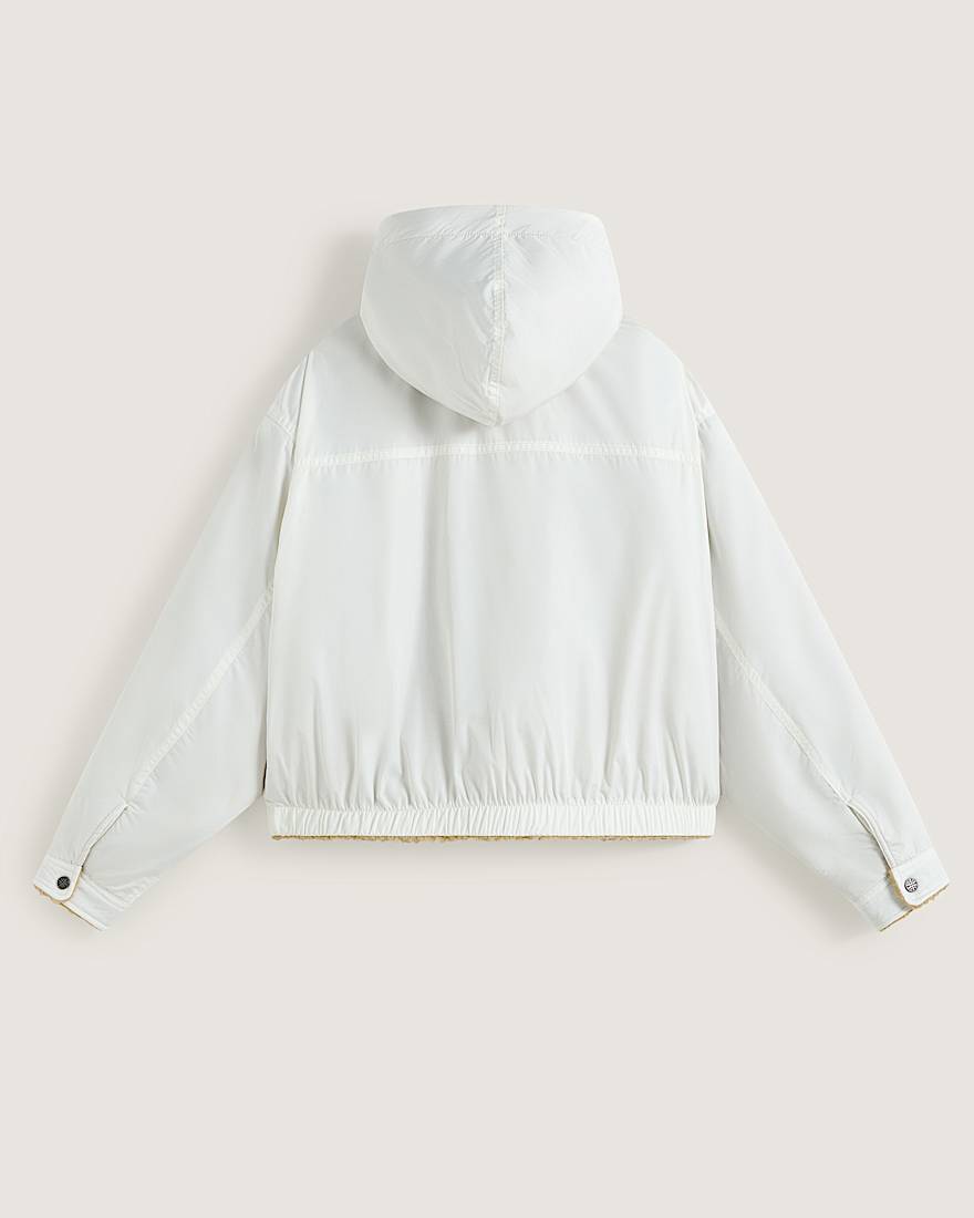 Kurze wendbare Foundry Jacke mit Kapuze VANS Wei ALT1
