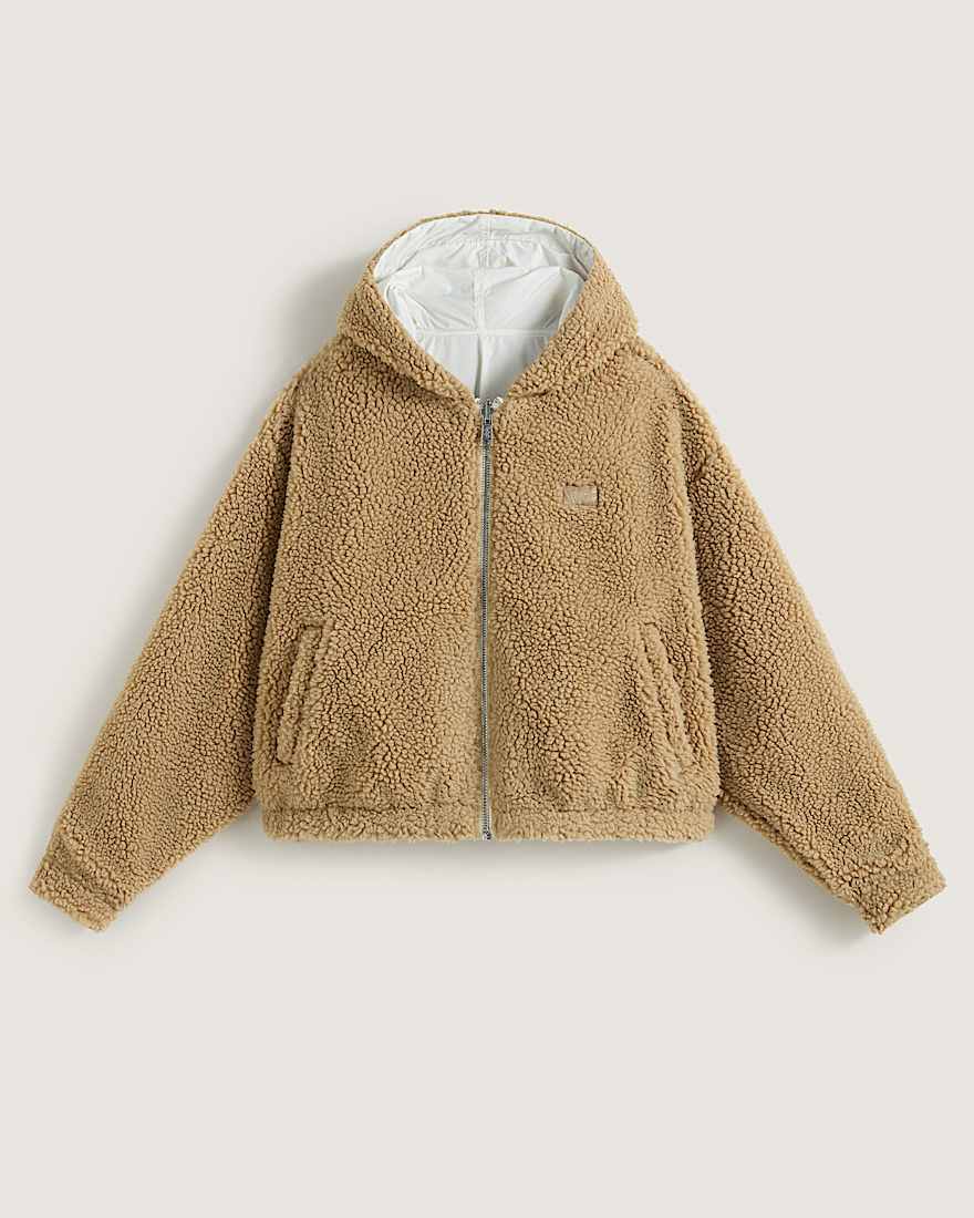 Kurze wendbare Foundry Jacke mit Kapuze VANS Wei ALT2