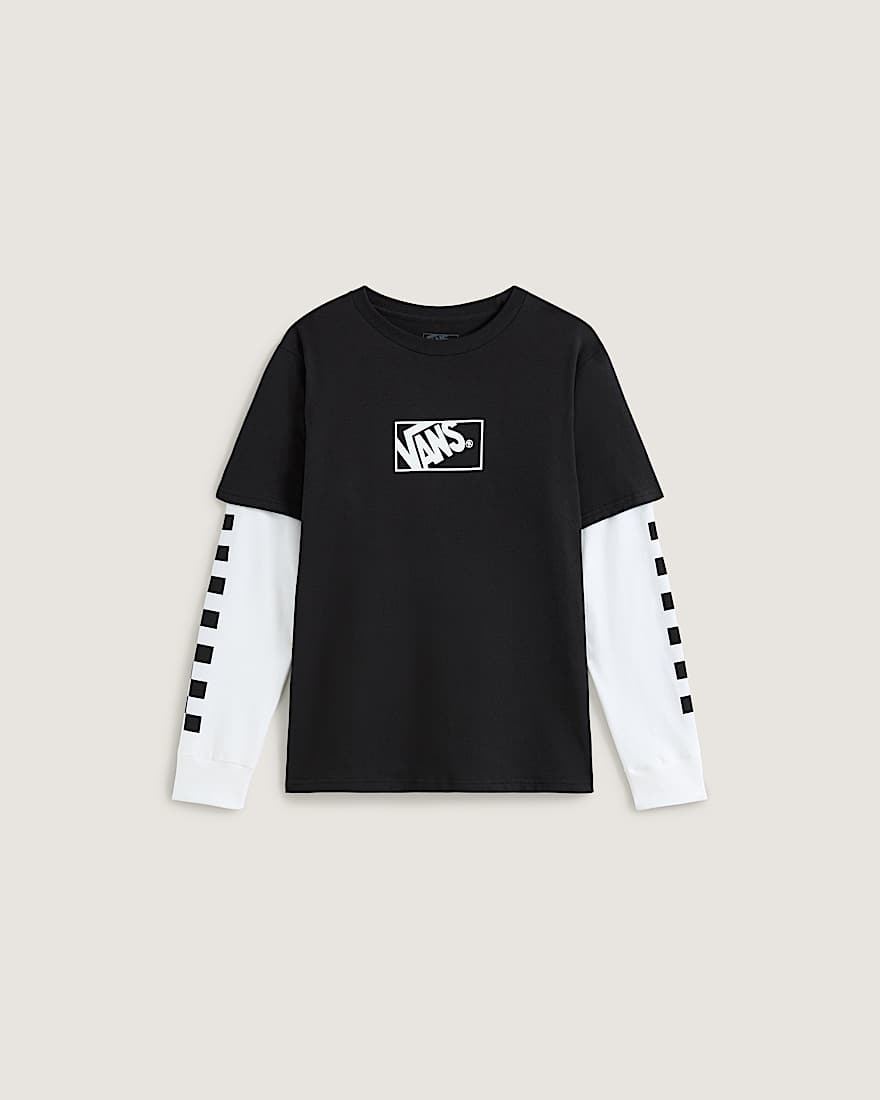 Tilted Twofer LangarmTShirt fr Kinder 814 Jahre VANS Schwarz HERO